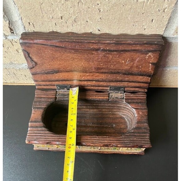 VTG hand-carved/handmade Solid Wood Trinket/Jewelry Box - Made In Spain 3 in H - Picture 8 of 8